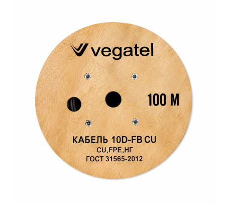Кабель коаксиальный VEGATEL 10D-FB Cu (ГОСТ, черный) бухта 100м