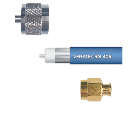 Кабельная сборка VEGATEL RG-405 (FEP, SF-086) (SMA-male - N-male) 2 м