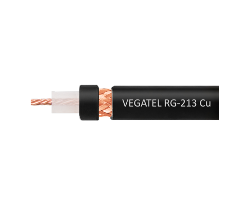 Кабель VEGATEL RG-213 Cu (ГОСТ, PVC, черный)
