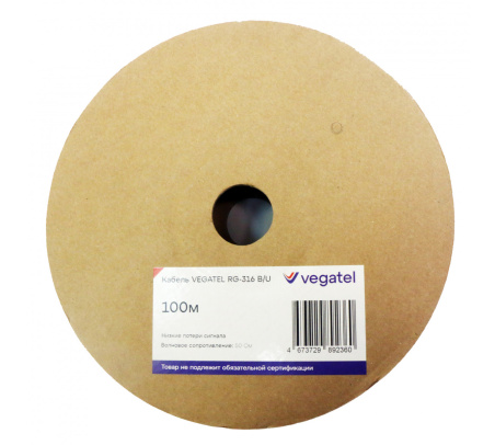 Кабель коаксиальный VEGATEL RG-316 B/U