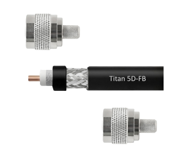 Кабельная сборка 5D/FB (Titan, черный) (N-male - N-male) 10м