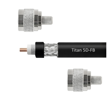 Кабельная сборка 5D/FB (Titan, черный) (N-male - N-male) 1 м