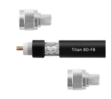 Кабельная сборка 8D/FB (Titan, черный) (N-male - N-male) 10 м