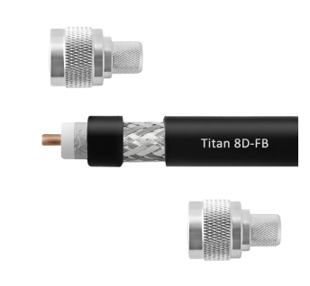 Кабельная сборка 8D/FB (Titan, черный) (N-male - N-male) 1м