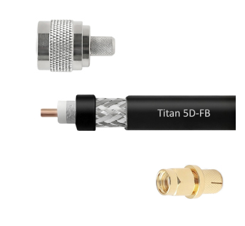 Кабельная сборка 5D/FB (Titan, черный) (N-male - SMA-male) 30м