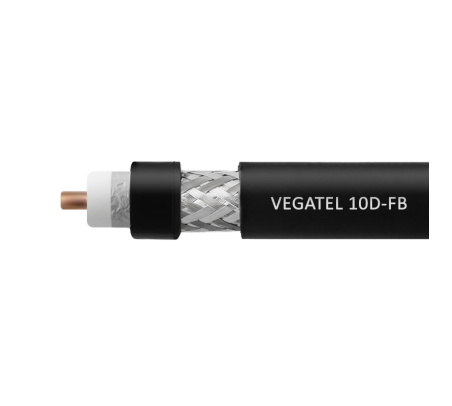 Кабель коаксиальный VEGATEL 10D-FB Cu (ГОСТ, черный) бухта 100м
