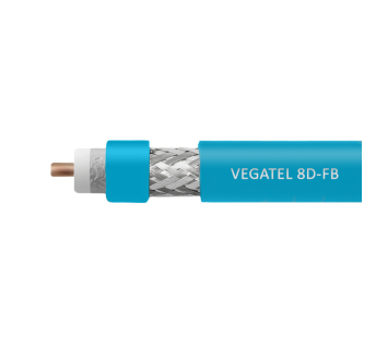 Кабель коаксиальный VEGATEL 8D-FB Cu (ГОСТ, синий) бухта 100м