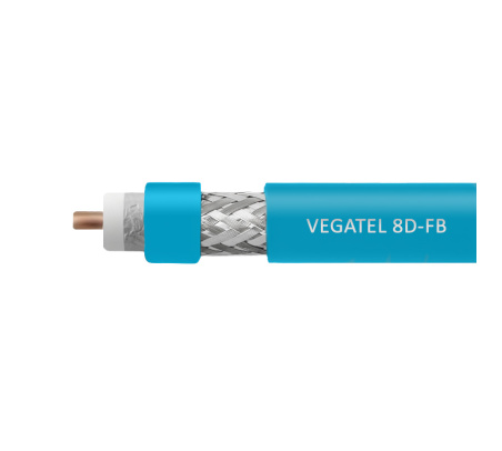 Кабель коаксиальный VEGATEL 8D-FB Cu (ГОСТ, синий) бухта 100м