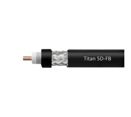 Кабель коаксиальный VEGATEL 5D-FB (Titan, черный) бухта 200м