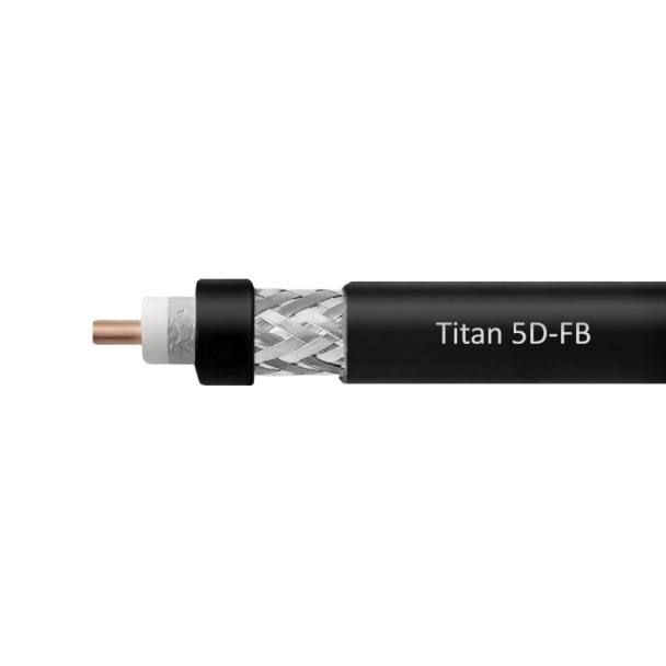 Кабель коаксиальный VEGATEL 5D-FB (Titan, черный) 30м